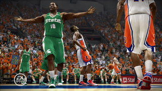 Illustration for article titled NCAA 10 Showcases the Charm and Bad Calls of Hoops' Top Home Courts
